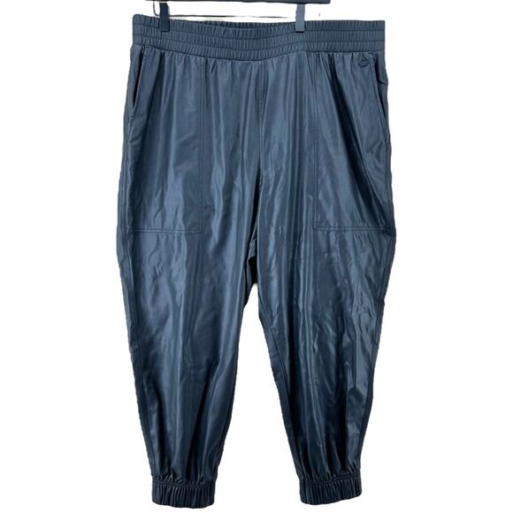 Calia faux leather athletic jogger pants pure black high rise women’s sz XXL - Picture 3 of 13
